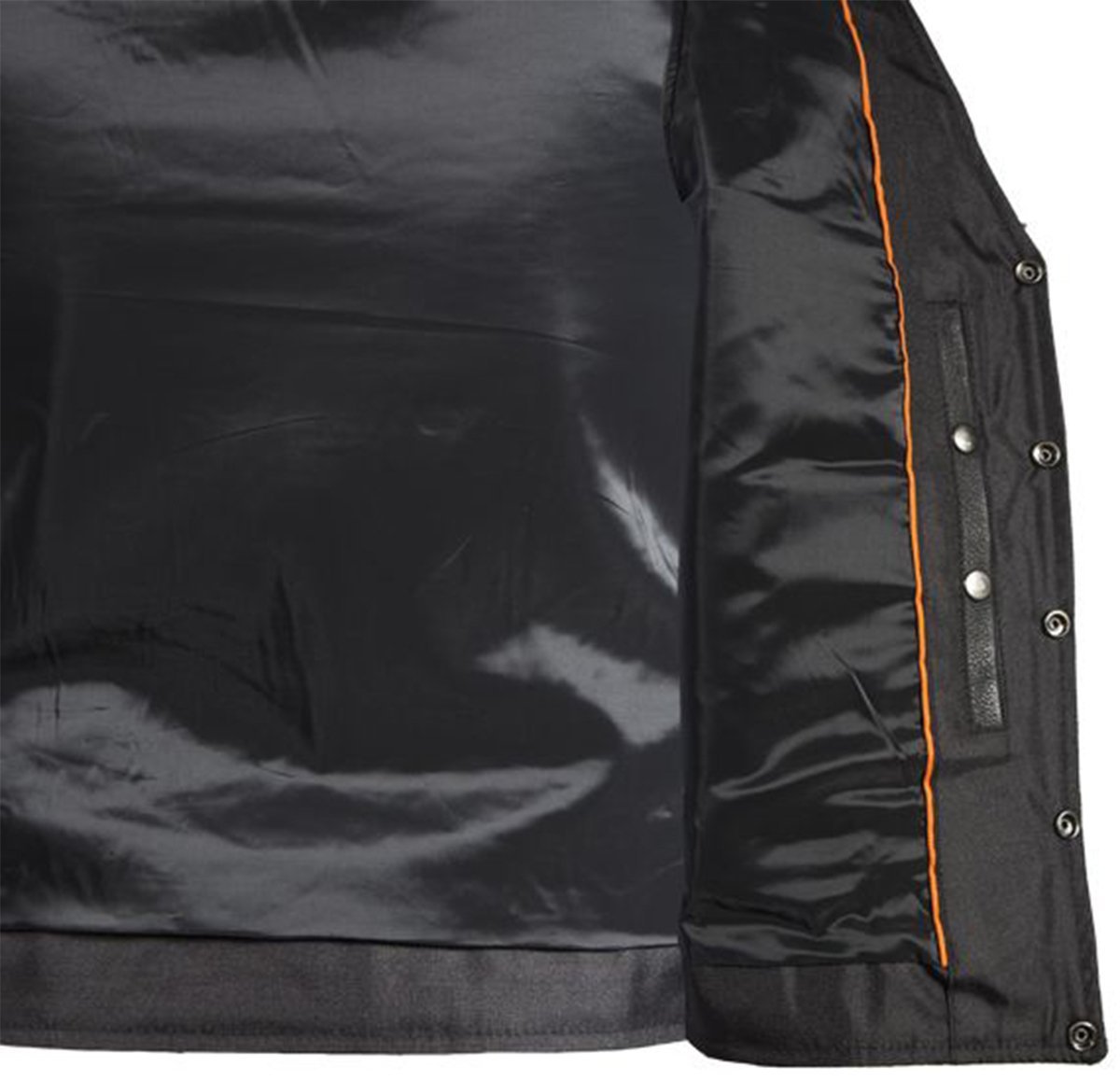 Leather Motorcycle Vest - Men's - Concealed Carry Pockets - MV8014-DL - Image 13