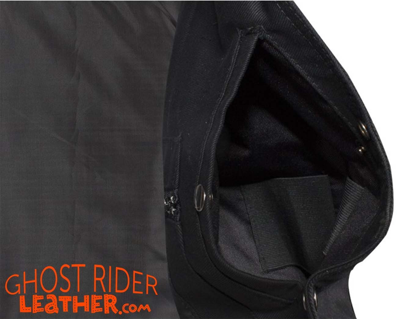 Denim Vest - Men's - Black - Snap Front - Up To 6X - Motorcycle Club - MV8020-BD-DL - Image 5