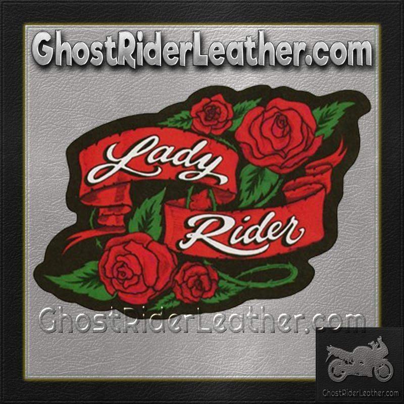 Vest Patch - Women's - Ladies Lady Rider With Roses - PAT-A53-DL - Image 2