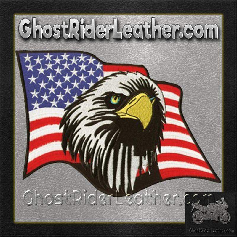 Vest Patch - American Flag With An Eagle Head - PAT-C213-DL - Image 2