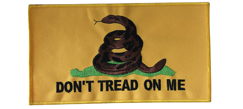 Yellow Gadsden Flag Vest Patch - Don't Tread On Me Patches - PAT-C230-DL