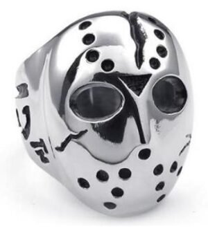 Jason Face Biker Ring - Stainless Steel - Biker Jewelry - Biker Ring - R192-DS