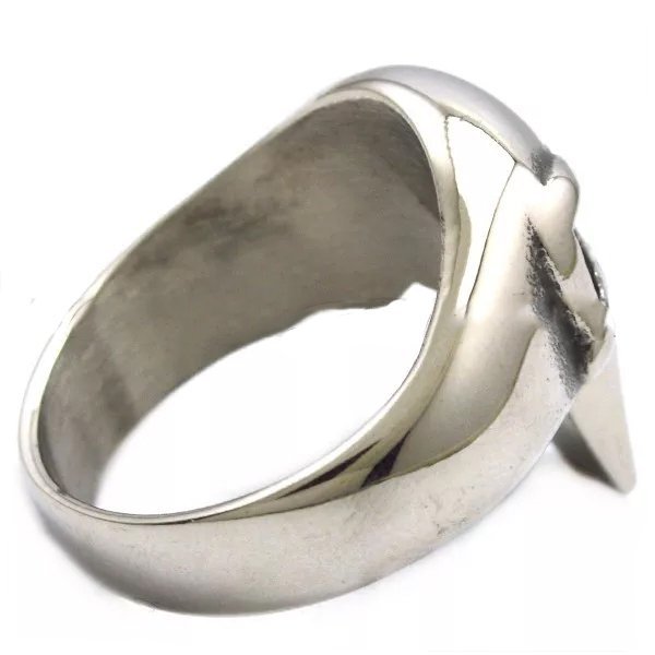 Punisher Skull Biker Ring - Stainless Steel - Biker Jewelry - Biker Ring - R3003-DS - Image 3