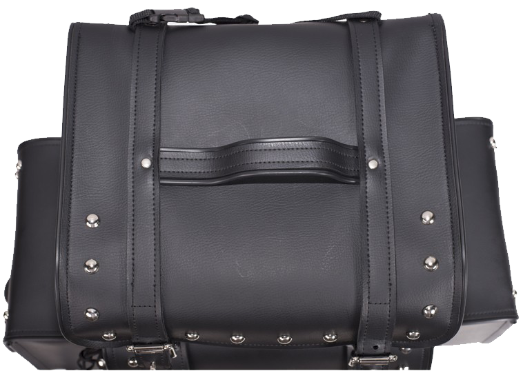 Large Sissy Bar Bag with Studs For Motorcycle Storage - SKU SB3-DL - Image 4