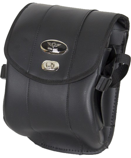Decorative Motorcycle Leather Sissy Bar Bag with Gun Holster - SKU SB86-DA-DL