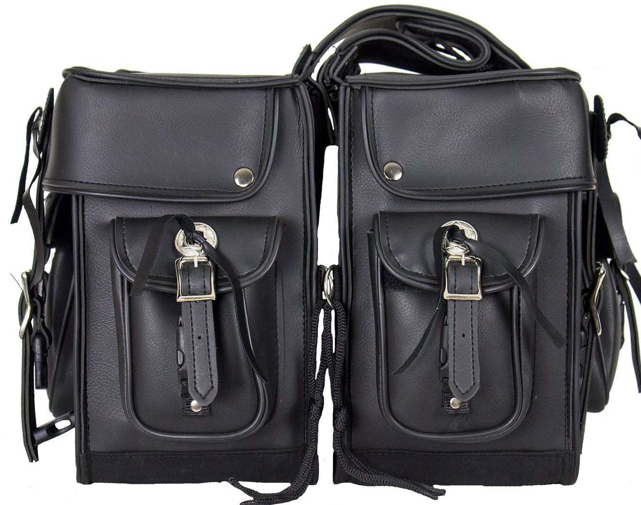 Saddlebags - PVC - Conchos - Concealed Carry - Motorcycle Luggage - SD2011-NS-PV-DL - Image 2