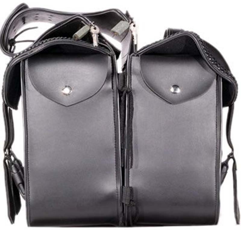 Saddlebags - PVC - Braid - Throwover - Motorcycle Luggage - SD4019-PV-DL - Image 2