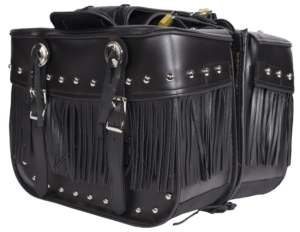 Saddlebags - PVC - Fringe - Studs - Lock - SD4030-PV-DL