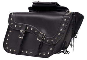 Saddlebags - Studs - Motorcycle Luggage - SD4054-BLK-PV-DL