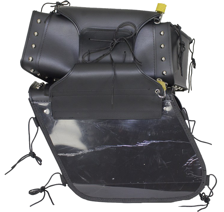 Saddlebags - PVC - Studs - Gun Pockets - Zip Off - SD4090-PV-DL - Image 3