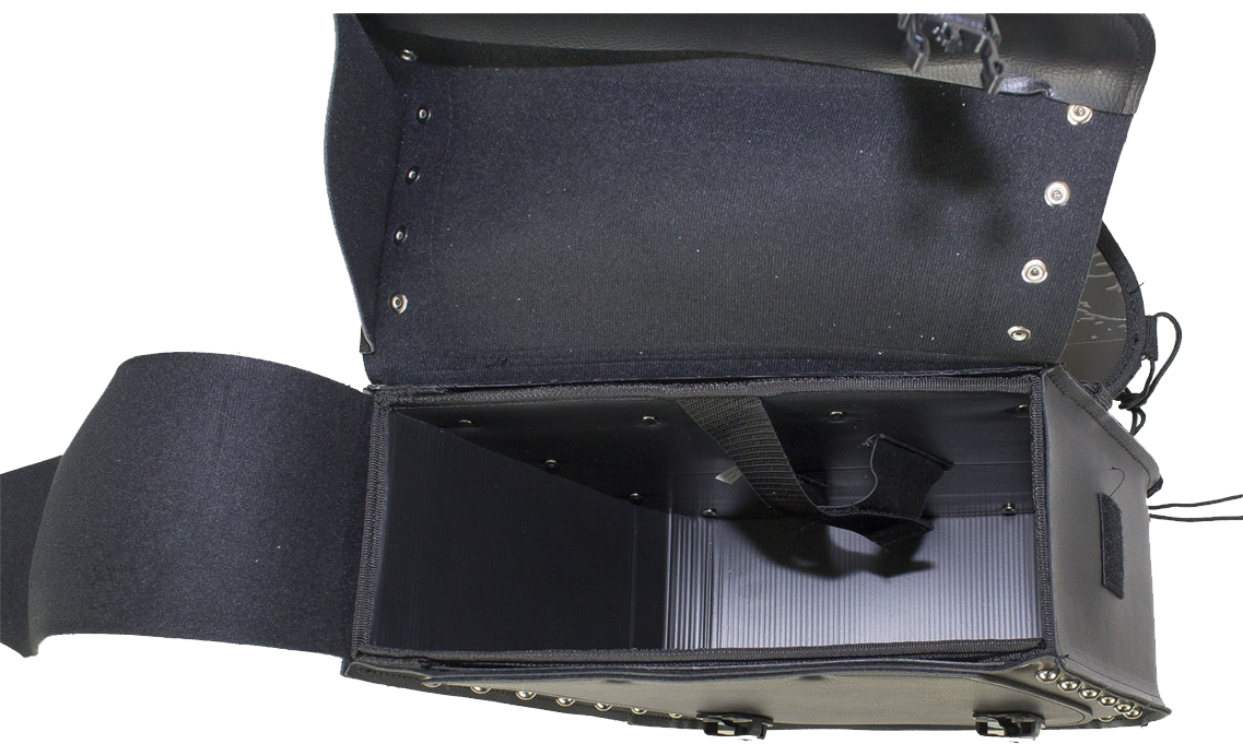 Saddlebags - PVC - Studs - Gun Pockets - Zip Off - SD4090-PV-DL - Image 4