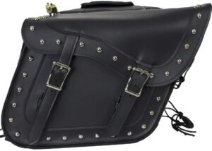 Saddlebags - PVC - Studs - Gun Pockets - Zip Off - SD4090-PV-DL