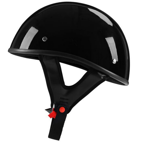 DOT Motorcycle Helmet - Matte Black - Shorty - Half - ULC-FX1-DL - Image 2