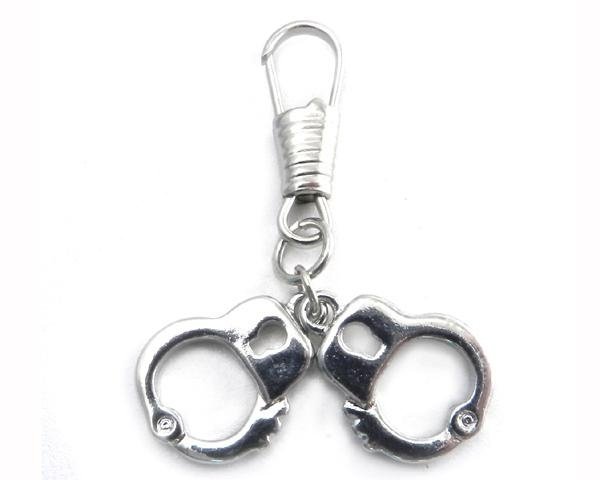Z-Cuffs Zipper Pull- Mini Cuffs - Chrome - Biker Accessories - Z-CUFFS-DS - Image 2