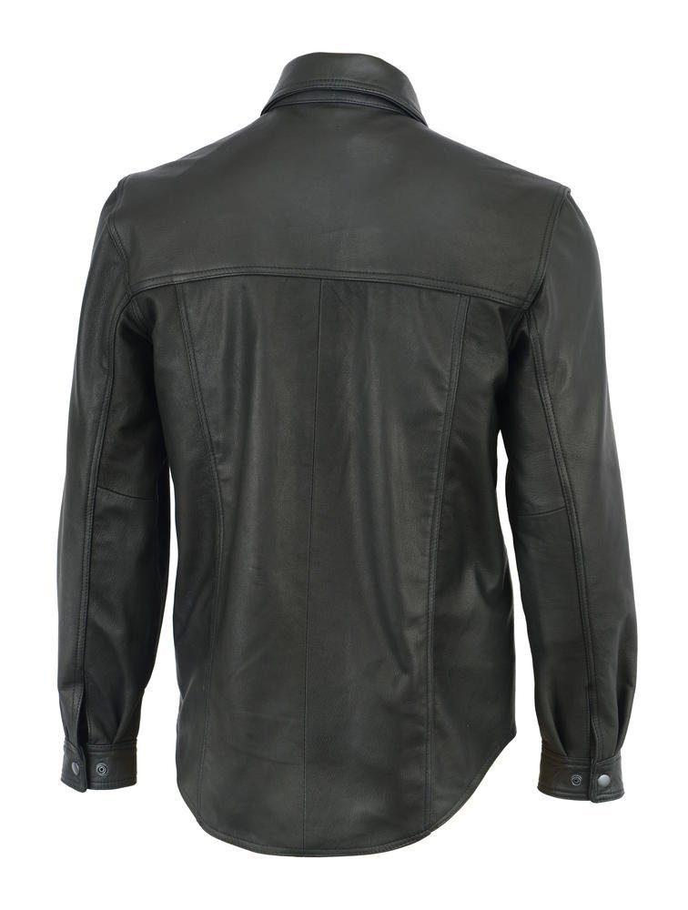 Leather Shirt - Men's - Concealed Carry Pockets - Up To Size 9XL - RC770-RC - Image 2
