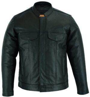 Leather Shirt - Men's - Full Cut - Up To Size 5XL - Concealed Carry Pockets - RC788-RC