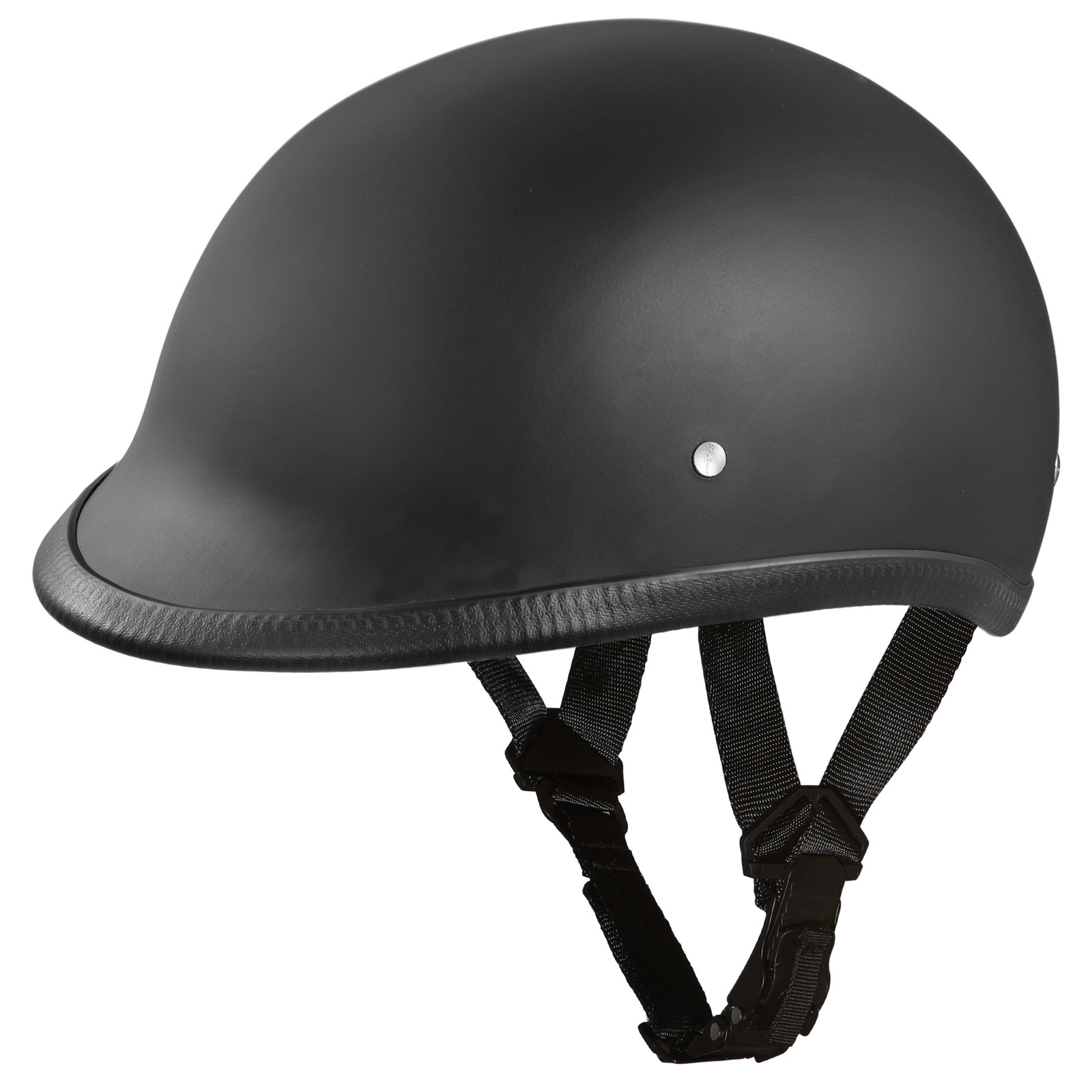 DOT Motorcycle Helmet - Dull Black - Jockey Hawk Polo - H1-B-DH