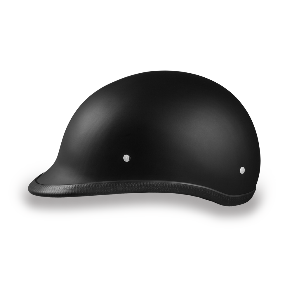 DOT Motorcycle Helmet - Dull Black - Jockey Hawk Polo - H1-B-DH - Image 4