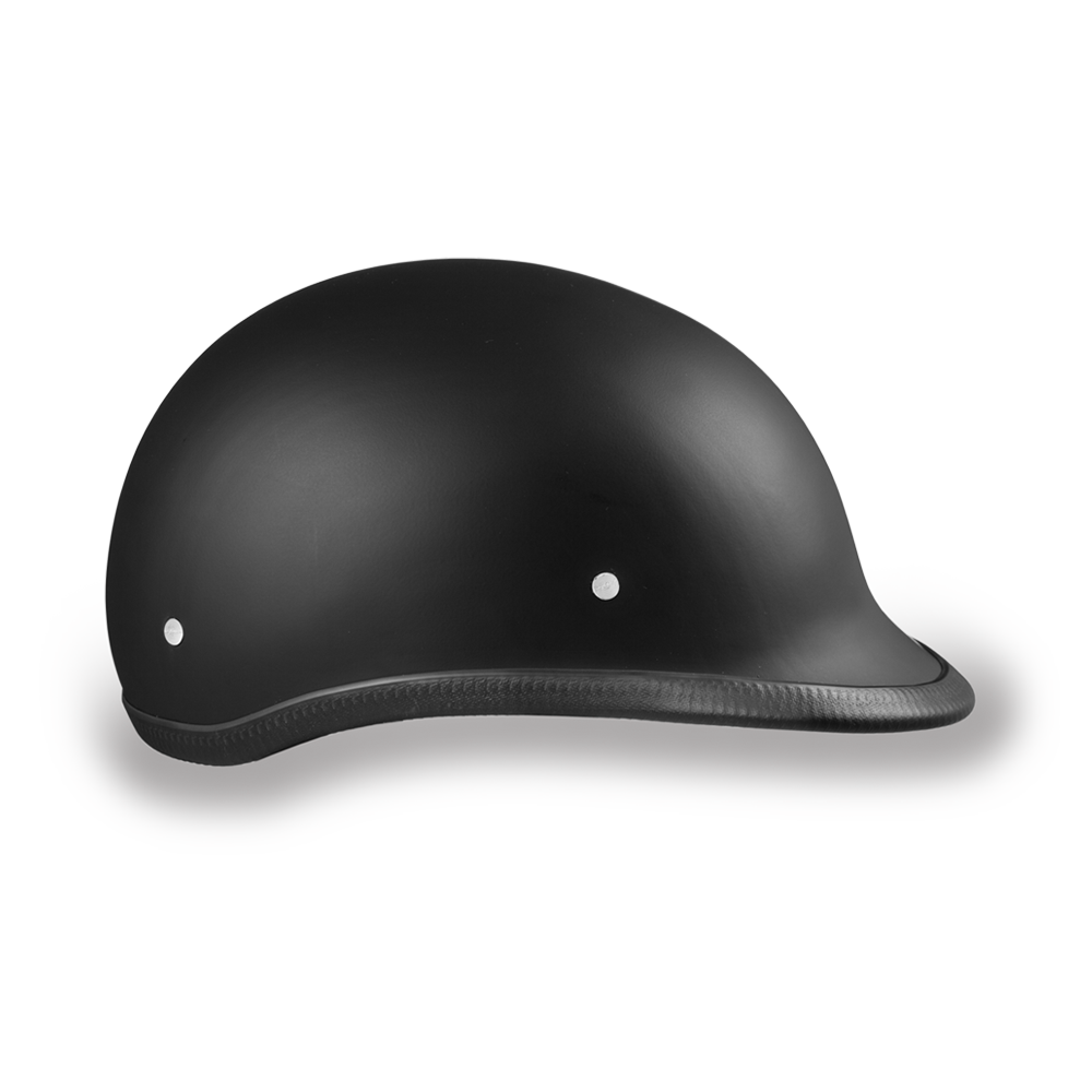 DOT Motorcycle Helmet - Dull Black - Jockey Hawk Polo - H1-B-DH - Image 5