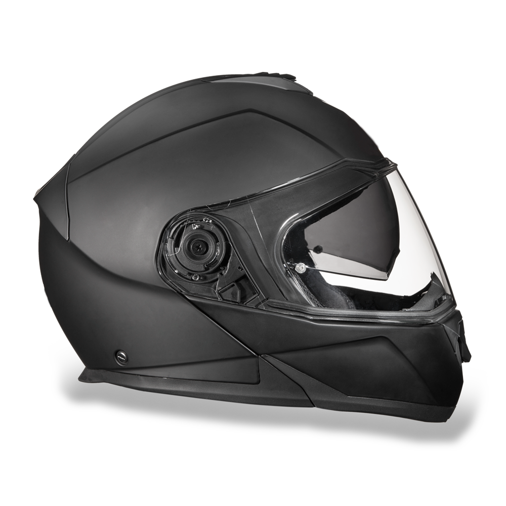 DOT Motorcycle Helmet - Modular - Dull Black - Full Face - MG1-B-DH - Image 8