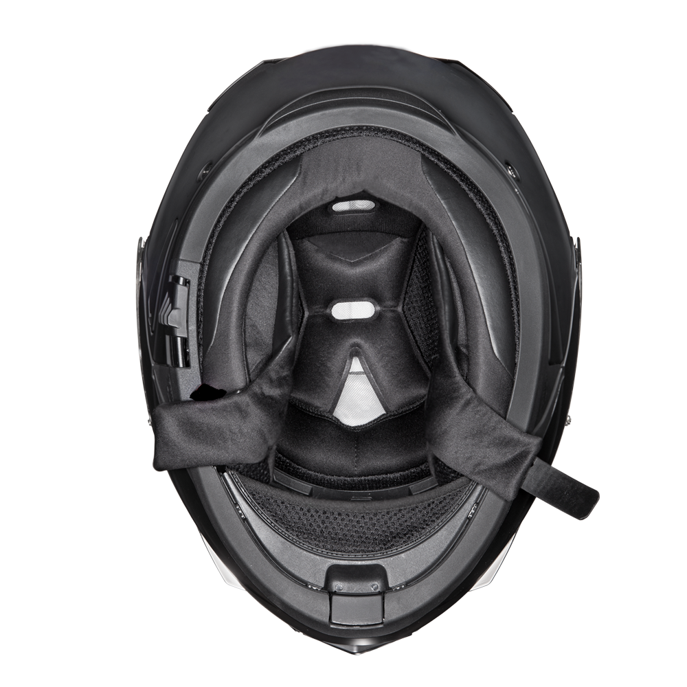 DOT Motorcycle Helmet - Modular - Dull Black - Full Face - MG1-B-DH - Image 6