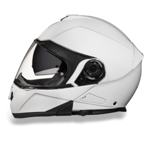 DOT Motorcycle Helmet - High Gloss White - Modular - Full Face - MG1-C-DH