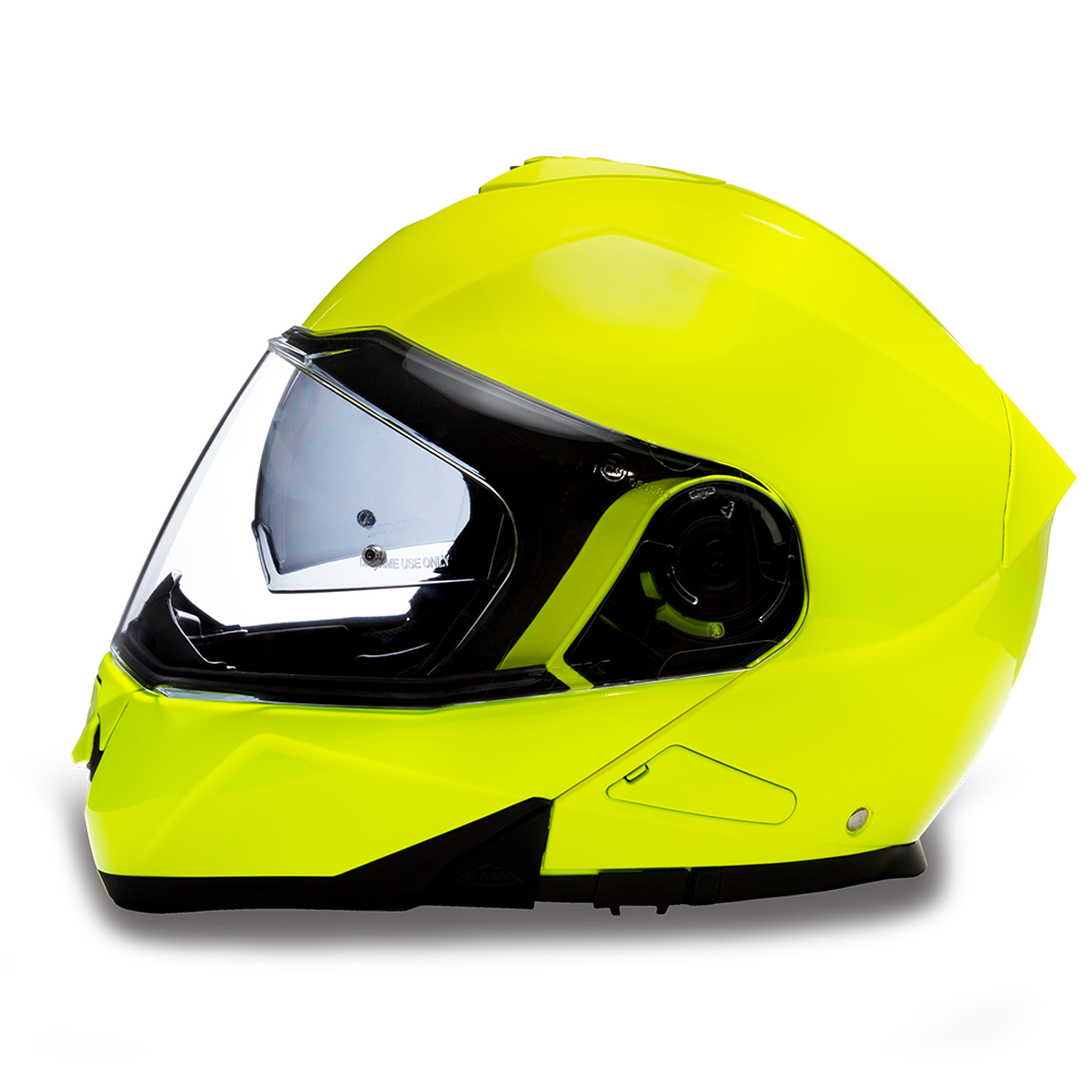DOT Motorcycle Helmet - Fluorescent Yellow - Modular - Full Face - MG1-FY-DH - Image 7