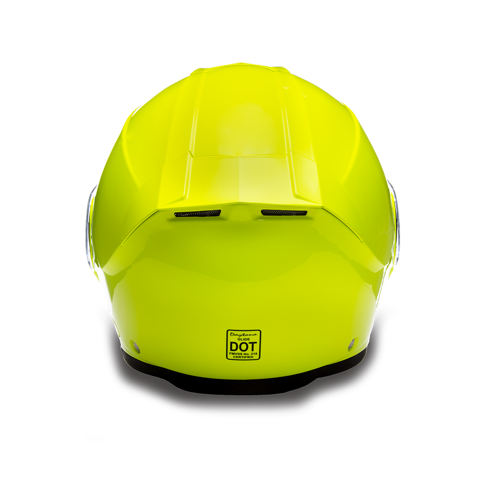 DOT Motorcycle Helmet - Fluorescent Yellow - Modular - Full Face - MG1-FY-DH - Image 2