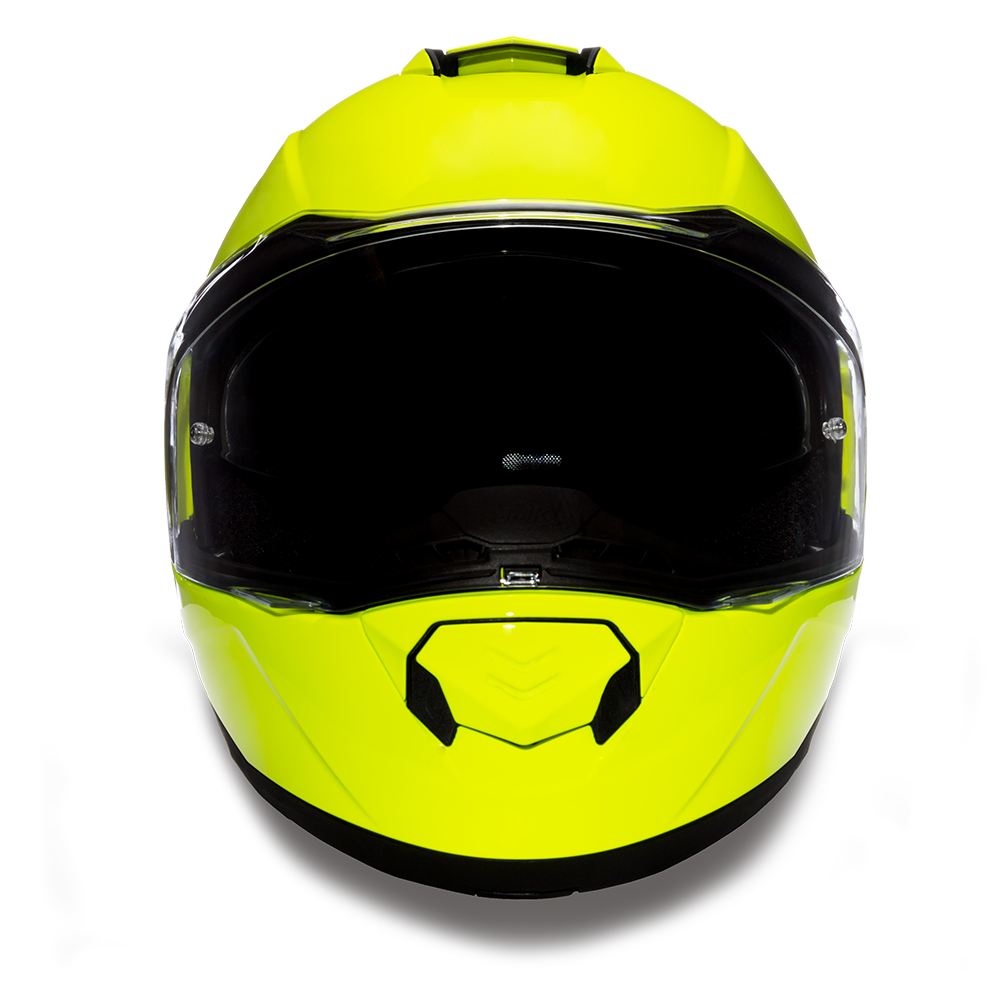 DOT Motorcycle Helmet - Fluorescent Yellow - Modular - Full Face - MG1-FY-DH - Image 3