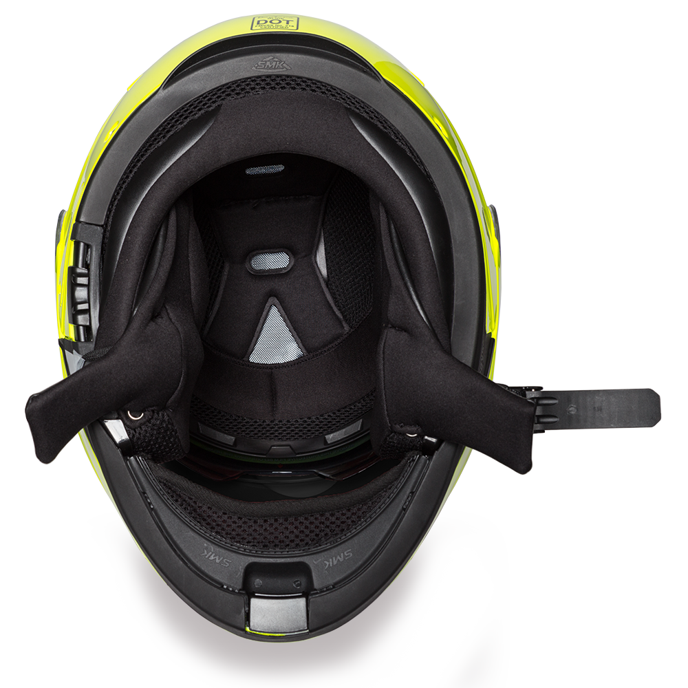 DOT Motorcycle Helmet - Fluorescent Yellow - Modular - Full Face - MG1-FY-DH - Image 5