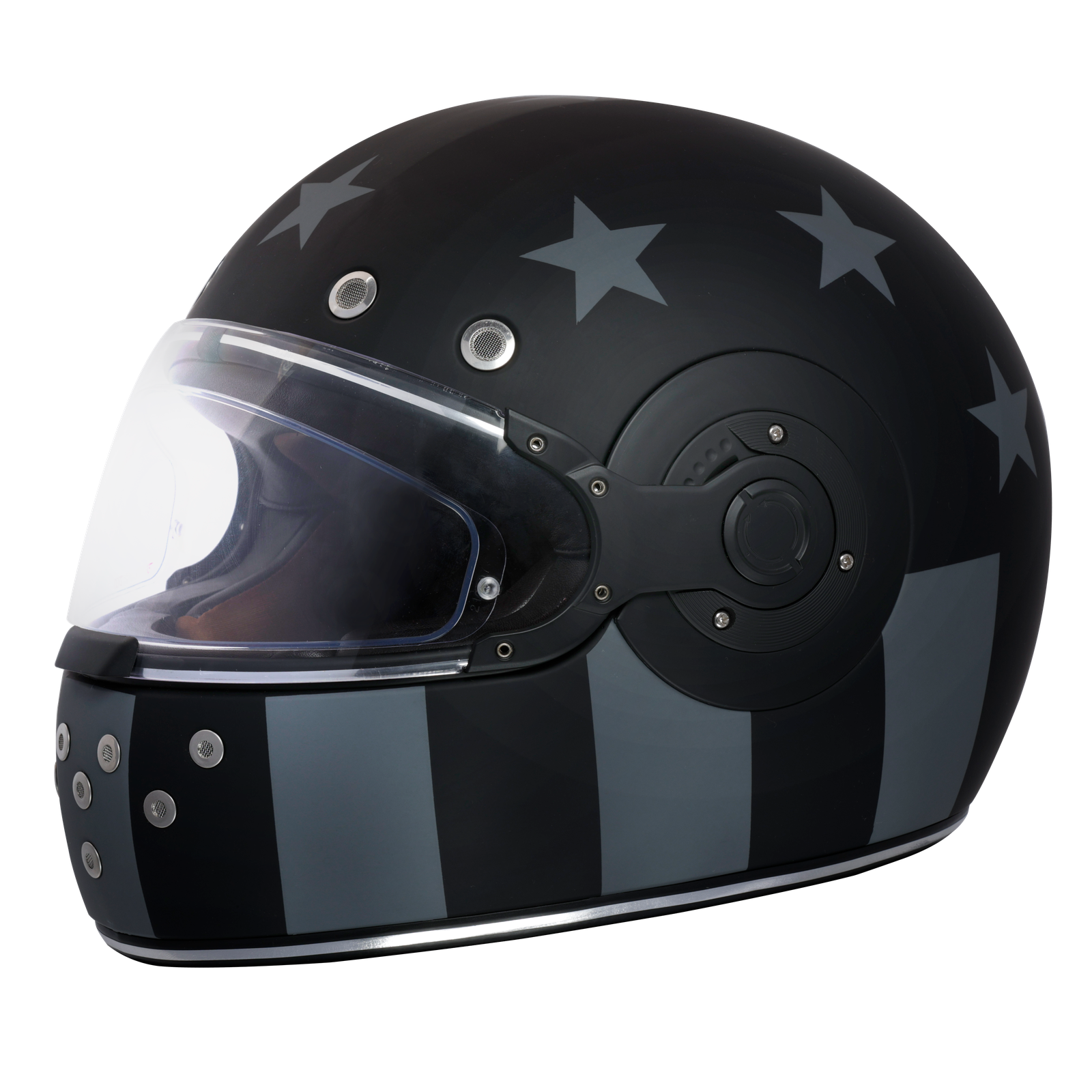 DOT Motorcycle Helmet - Retro Captain America - Stealth - Full Face - R6-CAS-DH - Image 7