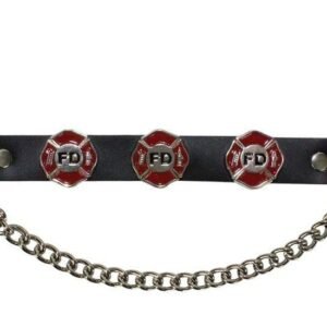 Pair of Biker Boot Chains - Fire Department - Motorcycle - BC16-DL