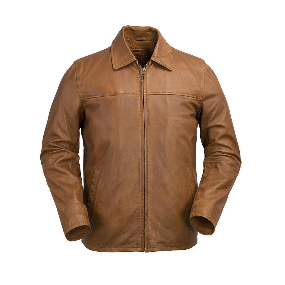 Indiana - Men's Leather Blazer Jacket in Whiskey or Black - WBM2058