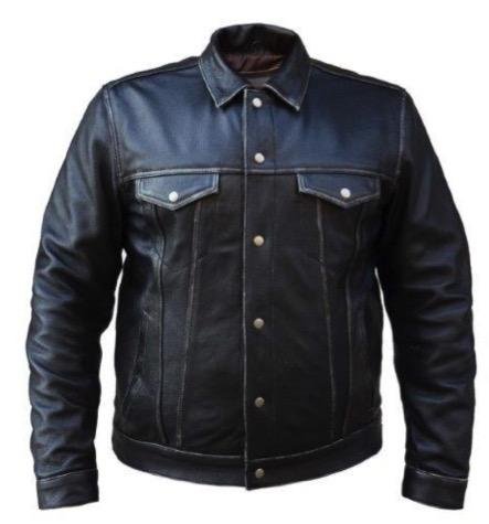 Men's Leather Shirt Jacket - Durango Gray - 6643-AGR-UN