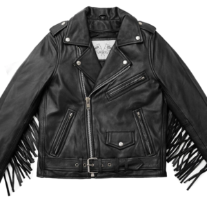 Leather Motorcycle Jacket - Women's - Fringe - Lesley - BH-J06-FM