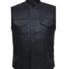 Leather Motorcycle Vest - Men's - SOA Club - Up To Size 8XL - 6655-NK-UN