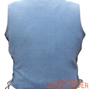 Denim Vest - Women's - Blue - Side Laces - Gun Pockets - AL2980-AL