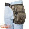 Leather Thigh Bag - Gun Pocket - Distressed Brown - Motorcycle - AC1025-12-DL