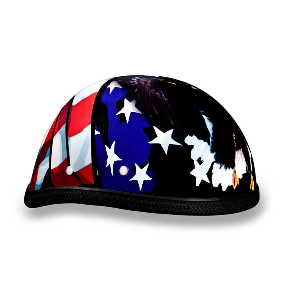 Novelty Motorcycle Helmet - Freedom Eagle - Shorty - 6002FR-DH