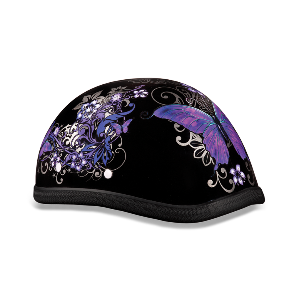 Novelty Motorcycle Helmet - Butterflies - Eagle Shorty - 6002B-DH