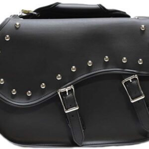 Saddlebags - PVC - Slanted - Studs - Motorcycle Luggage - SD4055-PV-DL