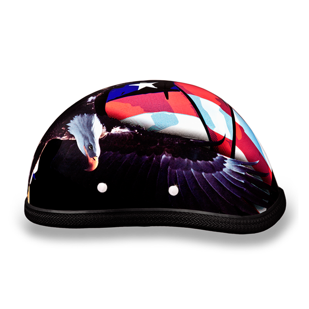 Novelty Motorcycle Helmet - Freedom Eagle - Shorty - 6002FR-DH