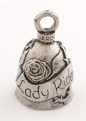 Lady Rider - Pewter - Motorcycle Guardian Bell® - Made In USA - SKU GB-LADY-RIDER-DS