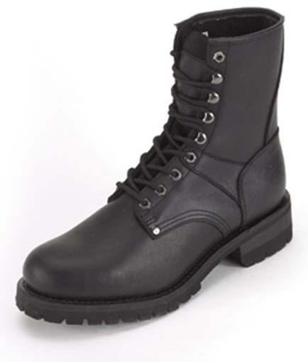 Leather Motorcycle Boots - Men's - Biker - Lace Up Front - S15-REG-DL