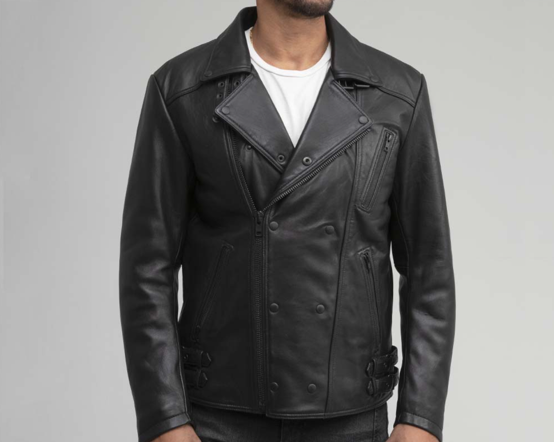 Leather Biker Jacket - Men's Fashion - Lambskin - Domanico - WBM2800NZ-FM