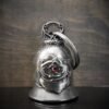 Rose Diamond - Pewter - Motorcycle Gremlin Bell - Made In USA - SKU BB102-DS