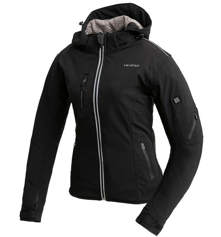 Heated Jacket - Women's - With Armor - Black or Gray - Flare - FIL2770HG-FM