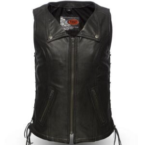 Leather Riding Vest - Women's - Jenni - FIL574SDM-FM