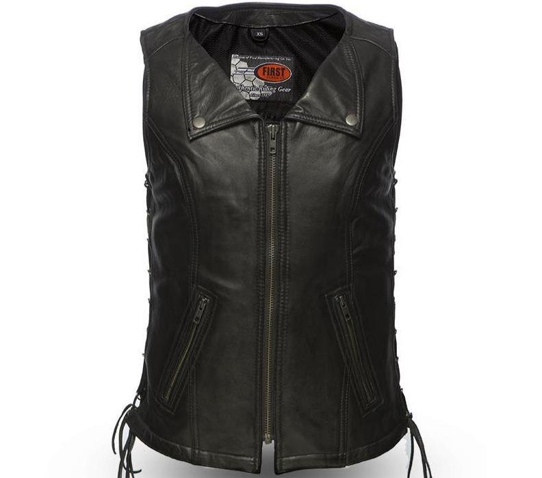 Leather Riding Vest - Women's - Jenni - FIL574SDM-FM