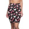 Doodle Love Birds - Pink White on Black - Women's Pencil Skirt (AOP) Doodle Love Birds - Pink White on Black - Women's Pencil Skirt (AOP)